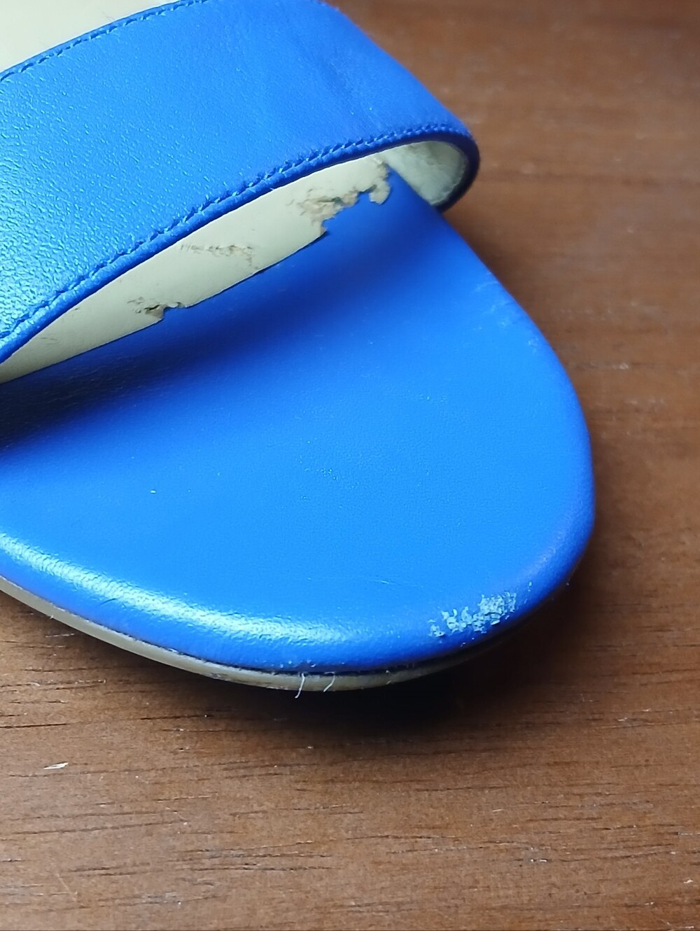 TALBOTS Blue Ankle-Strap Leather Sandals - Picture 5 of 14